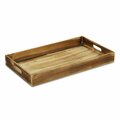 Tarifa 2 x 20 x 11.5 in. Minimalist Brown Wooden Tray TA3657702